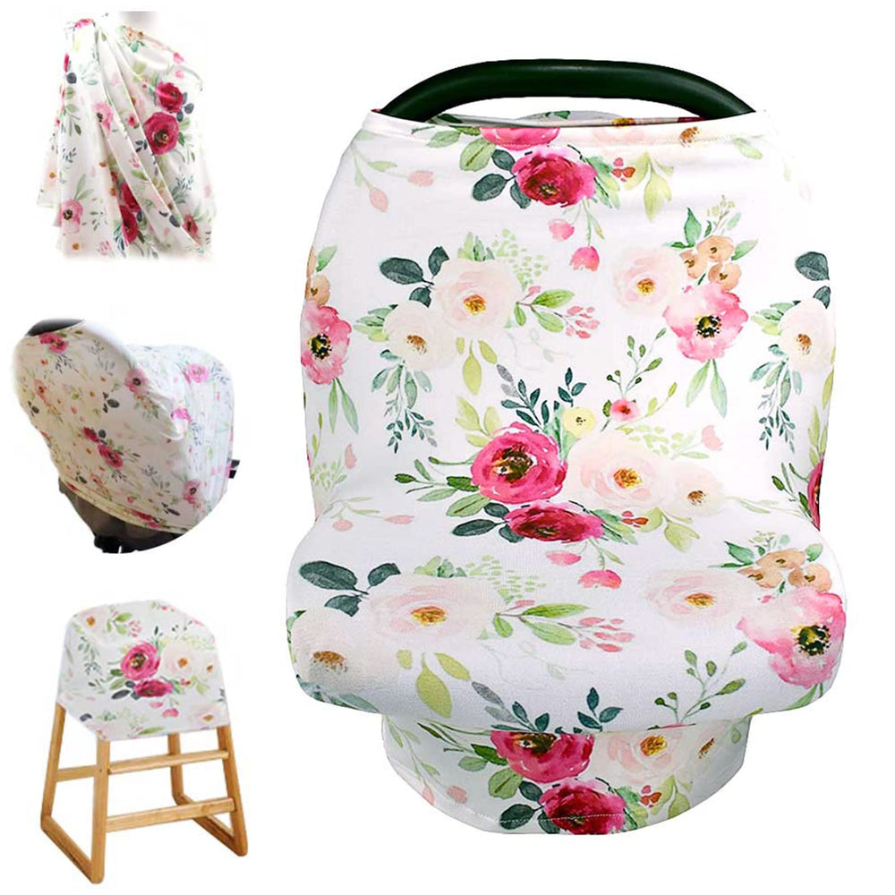 TANOFAR stretchy baby car seat cover fabric closeup highlighting soft, breathable comfort.