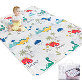 Tanoshii Baby Play Mat overview showing 79x63 compatibility and soft surface