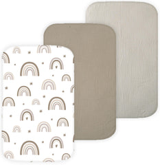 Tansy Panda bassinet sheet with soft muslin texture for gentle sleep