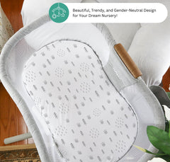 Tansy Panda Halo Bassinet Sheets arrive as a 3-pack for easy rotation.
