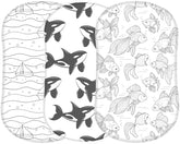 Tansy Panda halo bassinet sheet with elastic edge for secure, wrinkle-free sleep.