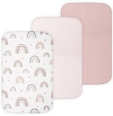 Tansy Panda muslin bassinet sheets 3pc set—soft, breathable protection for newborn sleep.