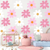 TaoBary daisy wall decal set twelve sheets for easy room decor