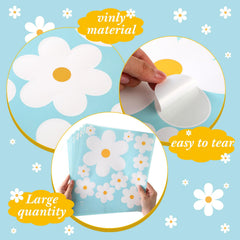 TaoBary fresh daisy decals sheet 3 brightens bedrooms and living rooms easily