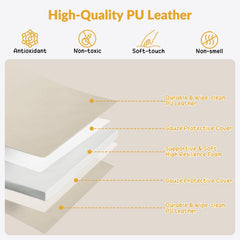 TAOCI padded baby play mat dual-sided leather, waterproof and easy to clean.
