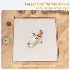 TAOCI padded baby play mat dual-sides PU leather; durable and easy to clean