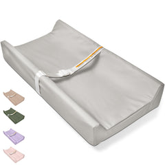 TAOCI vegan leather changing pad close-up shows waterproof surface for easy wipe-down during diaper changes
