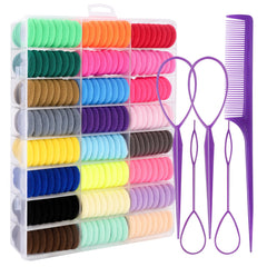 TaShow 360-pcs baby hair ties in divider box for quick color selection and gifting.