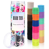 TaShow 500-count baby hair ties pack with jar for storage and portability
