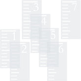 Tatuo 7-feet growth chart stencil on wood with precise edges for easy DIY measurements.