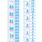 Tatuo Growth Chart blue wall label front view for home height tracking.