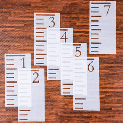 Tatuo growth chart stencil laser-cut edges ensure smooth lines during painting.