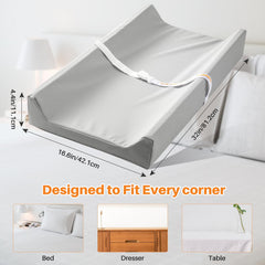 tauuio changing pad non-slip base keeps diaper changes steady on the dresser.