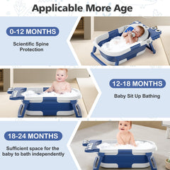 Tavlshero collapsible baby bathtub folded state demonstrates ultra-thin storage.