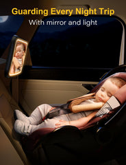 TAZENI mirror with 32 LEDs and six brightness levels for gentle illumination