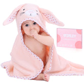 TBEZY Baby Hooded Towel Bunny Design for cozy post-bath snuggles.