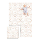 TCBunny extra large play mat top view with Persia pattern, ideal for safe, spacious playtime