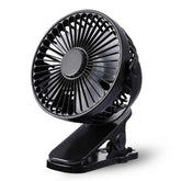 TCJJ portable clip-on fan front view delivers quick personal cooling at home or on the go.