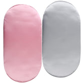 Tcmyyund satin bassinet-sheet closeup highlights silky fabric for baby's skin comfort.