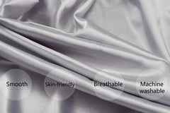 Tcmyyund satin nursing pillow cover fabric close-up, breathable and silky for comfortable sessions.