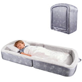 TDKDHoming portable toddler travel bed folded for easy transport and storage