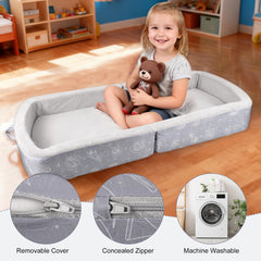 TDKDHoming portable toddler bed removable cover emphasizes easy cleaning