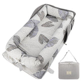 tdtok baby lounger foldable cotton demonstrates portable, breathable comfort for naps.