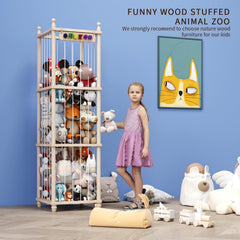 Td ymzdw storage wood capacity shows over 200 plush toy capacity for neat playrooms.