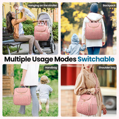 Tealari stroller bag attachment demonstrates stroller compatibility for hands-free trips.