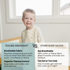 Tealbee Dreamsuit features higher leg inseam for comfortable movement.
