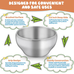 TeamFar kid bowls with smooth rounded edges for safe eating