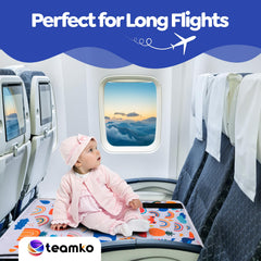 Teamko color educational books included for learning during flights.