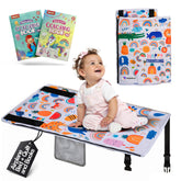 Teamko toddler airplane bed setup on plane for comfortable rest.