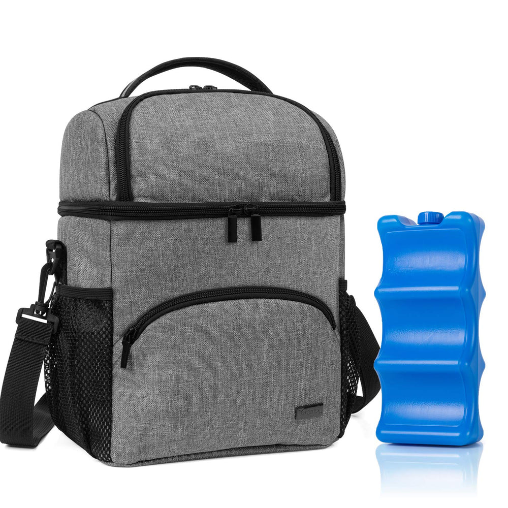 Teamoy breastmilk cooler bag front view showing bottle organization for daycare