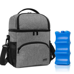 Teamoy breastmilk cooler bag front view showing bottle organization for daycare