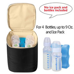 Teamoy breastmilk cooler bag inside shows leakproof lining to keep milk fresh.