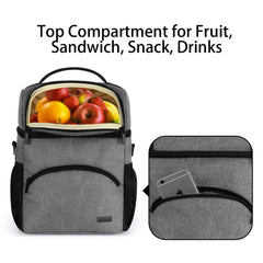 Teamoy breastmilk cooler bag top compartment for snacks during outings