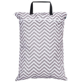 Teamoy travel hanging wet dry bag beige-chevron keeps wet gear contained on the go.