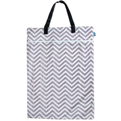Teamoy wet dry bag clip-strap demonstrates easy attachment to stroller for on-the-go organization.