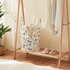 TECHMILLY storage basket long-handles carry-friendly design for easy transporting and tidy spaces