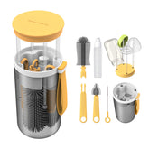 TechoEcho travel bottle brush extendable-handle for hard-to-reach bottoms