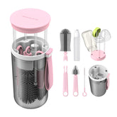 TechoEcho travel bottle brush extendable handle cleans bottles effectively on trips
