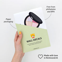 Teddylabels makeup wall stickers kiss-print theme inspires stylish wall accents.