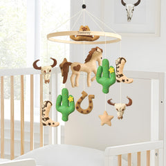 Teeloray baby mobile desert silhouette: earthy tones stimulate focus while adding rustic nursery charm.