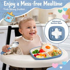 Teenyyou plate is microwave and dishwasher friendly for quick cleanup.