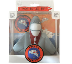 TOPGUM Biter Pilot front view reveals hand-painted, non-toxic toy.