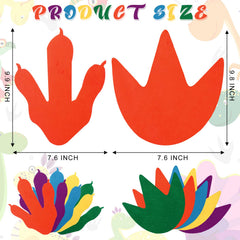 Tegeme dinosaur footprints green 8-inch decals brighten classrooms with direction cues