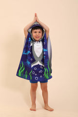 TEHALK Microfiber Hooded Towel - Soft and absorbent for post-swim drying and warmth.
