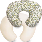 Teleamica nursing pillow cover in beige wild floral fits Boppy Original snugly for feeding.