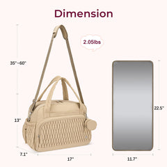 Telena tote diaper bag features detachable pacifier case for organization.
